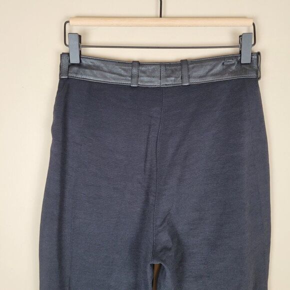 Harley Davidson Vintage 90s Leather Textile Pants High Rise Black Size 2 38/10 - Picture 5 of 16